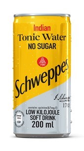 Schweppes Tonic Water No Sugar 200ML CANS