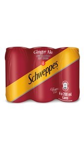 Schweppes Ginger Ale 200ML CANS 6 PACK