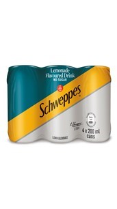 Schweppes Lemonade 200ML CANS 6 PACK